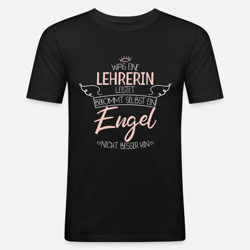 Lehrerin - Männer Slim Fit T-Shirt - Schwarz