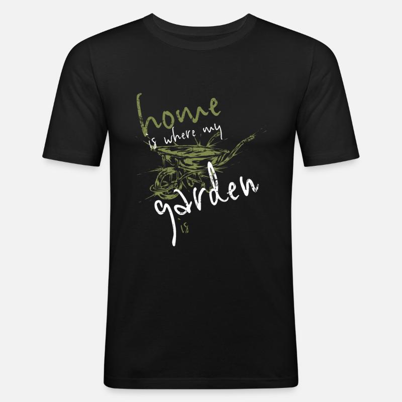 Gärtner Garten - Männer Slim Fit T-Shirt - Schwarz