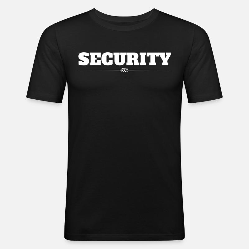 Security - Männer Slim Fit T-Shirt - Schwarz