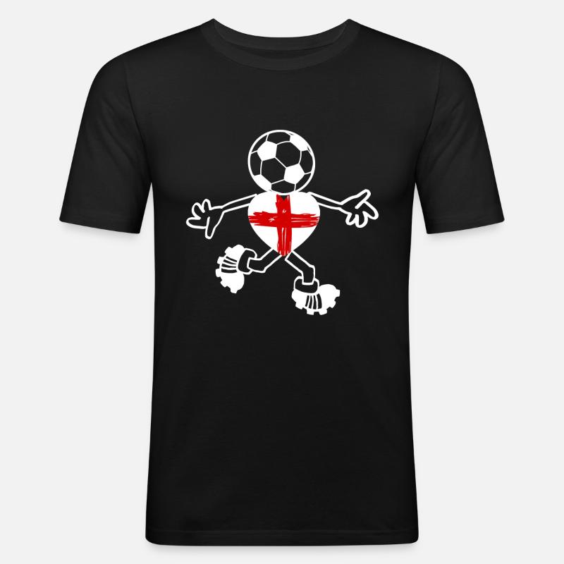 Das englische Team - Männer Slim Fit T-Shirt - Schwarz