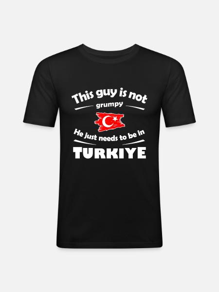 Holidays in Turkey - Men's Slim Fit T-Shirt - black