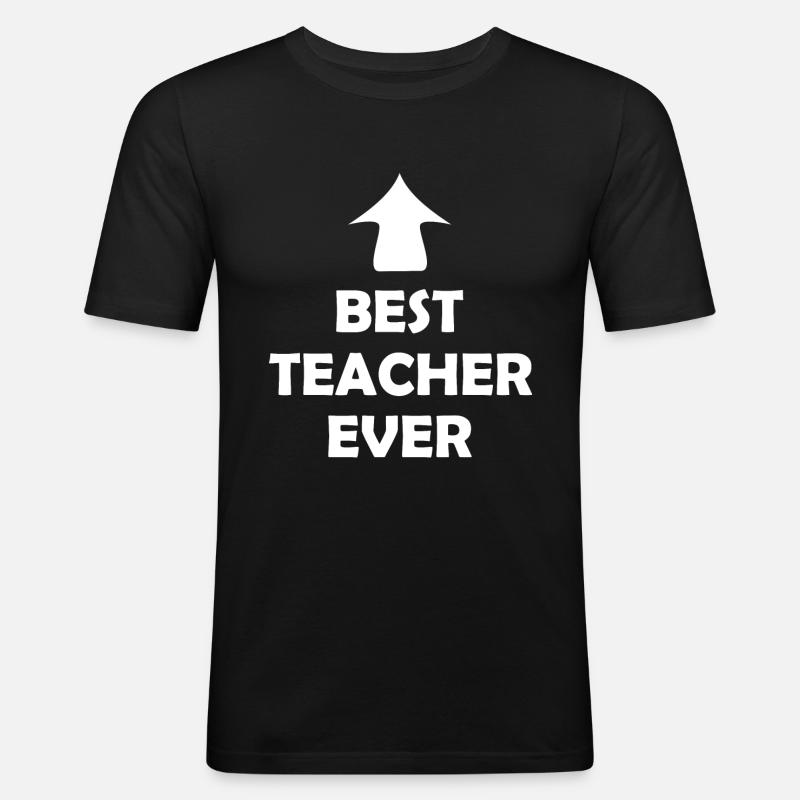 Der beste Klassenlehrer - Männer Slim Fit T-Shirt - Schwarz