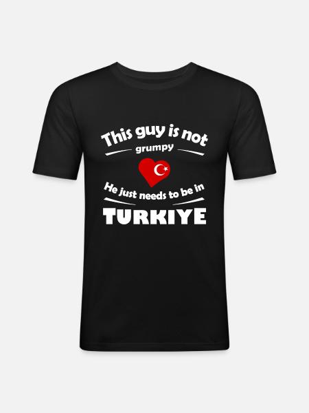 Holidays in Antalya - Men's Slim Fit T-Shirt - black