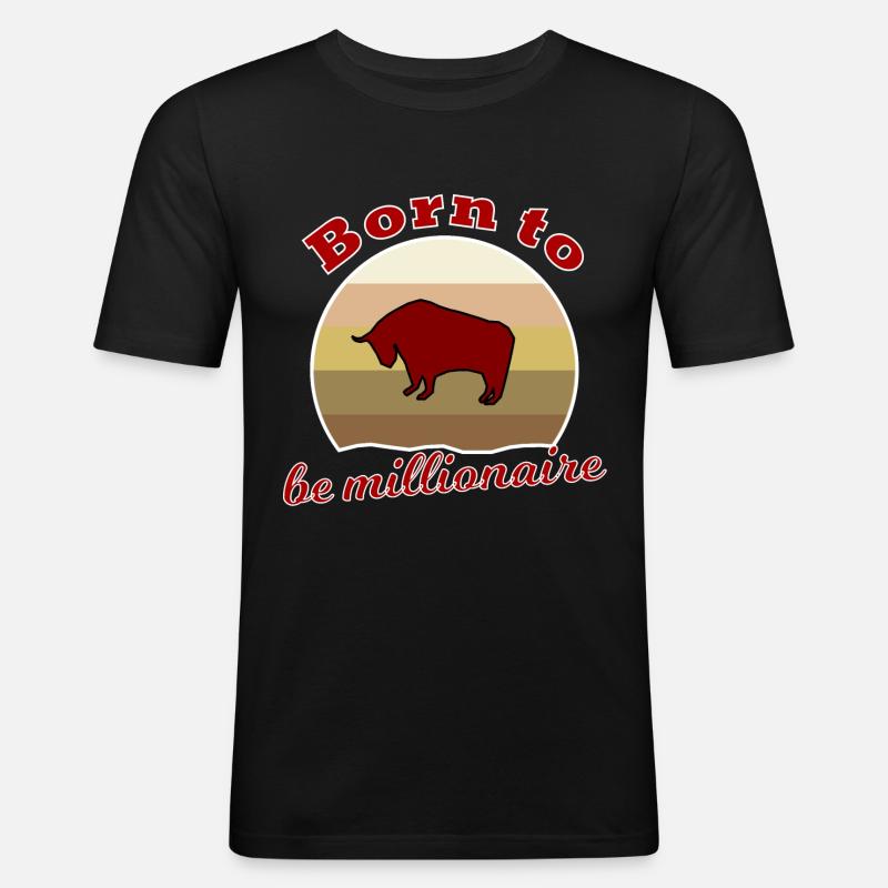 Der nächste Millionär - Männer Slim Fit T-Shirt - Schwarz
