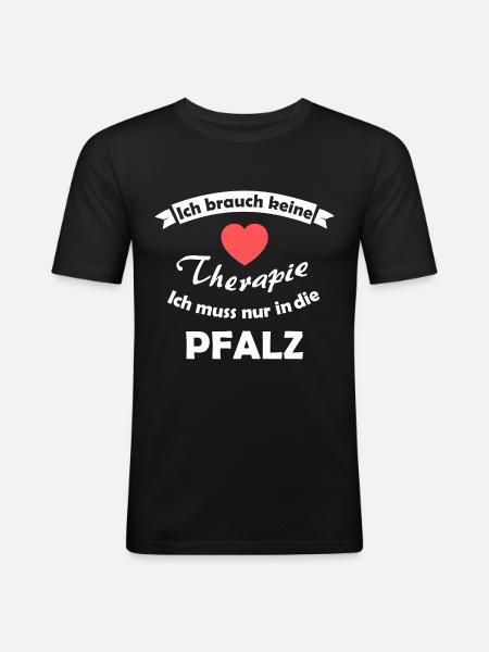 Therapy in the Palatinate - Men's Slim Fit T-Shirt - black