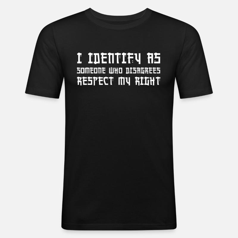Identität Anders Dagegen - Männer Slim Fit T-Shirt - Schwarz