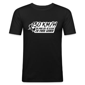 Anti Tempolimit Fahrverbote Autofahrer Raser - Männer Slim Fit T-Shirt - Schwarz - Vorne - Nik (191cm)