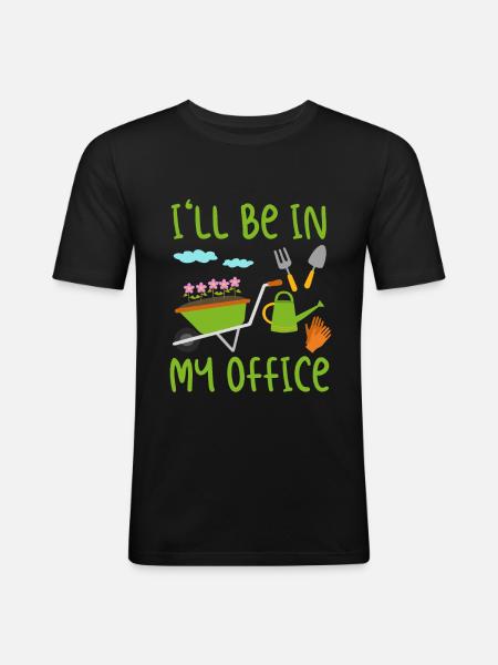 Gartenfreunde - Männer Slim Fit T-Shirt - Schwarz