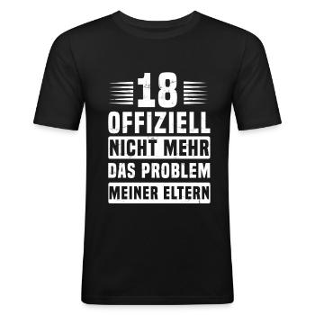 18. Geburtstag Design für einen 18-Jährigen - Männer Slim Fit T-Shirt - Schwarz - Vorne - Nik (191cm)