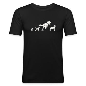 Beagle Design für einen Hundebesitzer - Männer Slim Fit T-Shirt - Schwarz - Vorne - Nik (191cm)