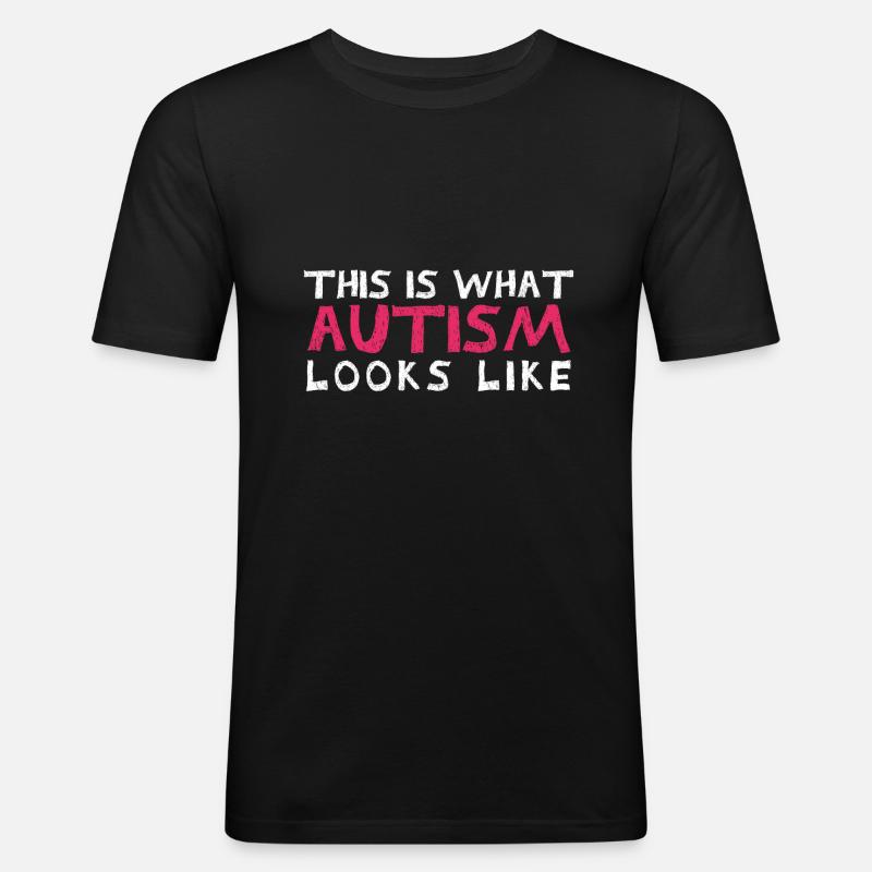 Autismus - Männer Slim Fit T-Shirt - Schwarz