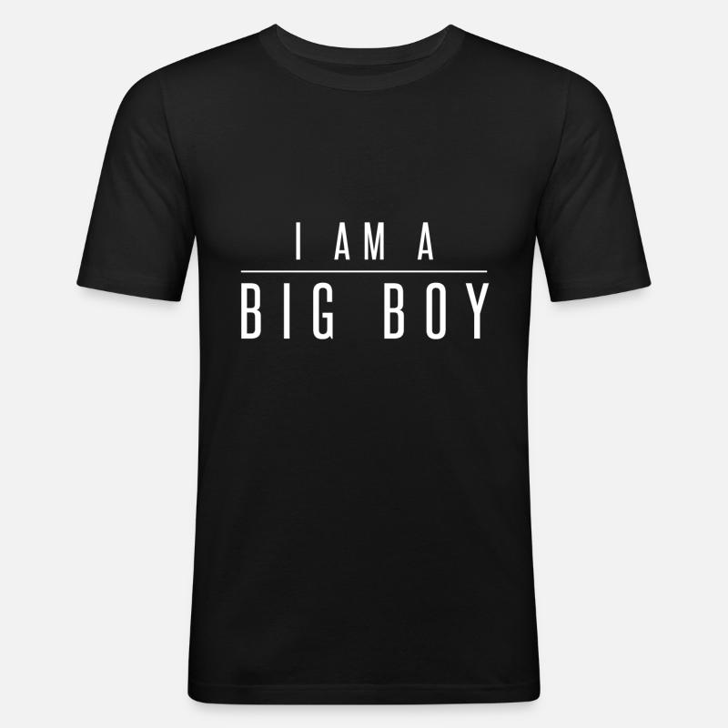 Ich bin ein großer Junge - Männer Slim Fit T-Shirt - Schwarz