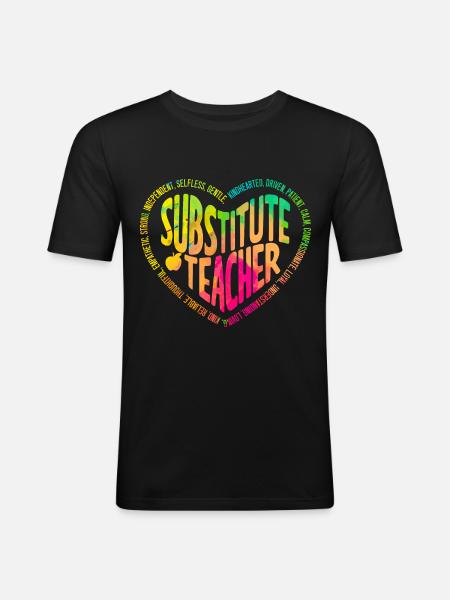 Cool Pride Passion Enseignant suppléant - T-shirt près du corps Homme - noir
