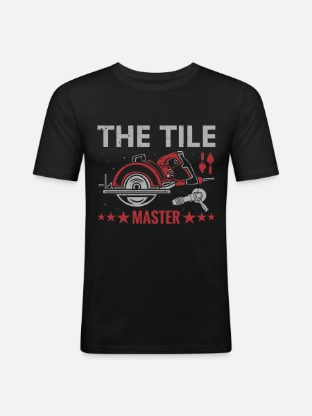 Profession Best Tiler Gift Idea - Men's Slim Fit T-Shirt - black