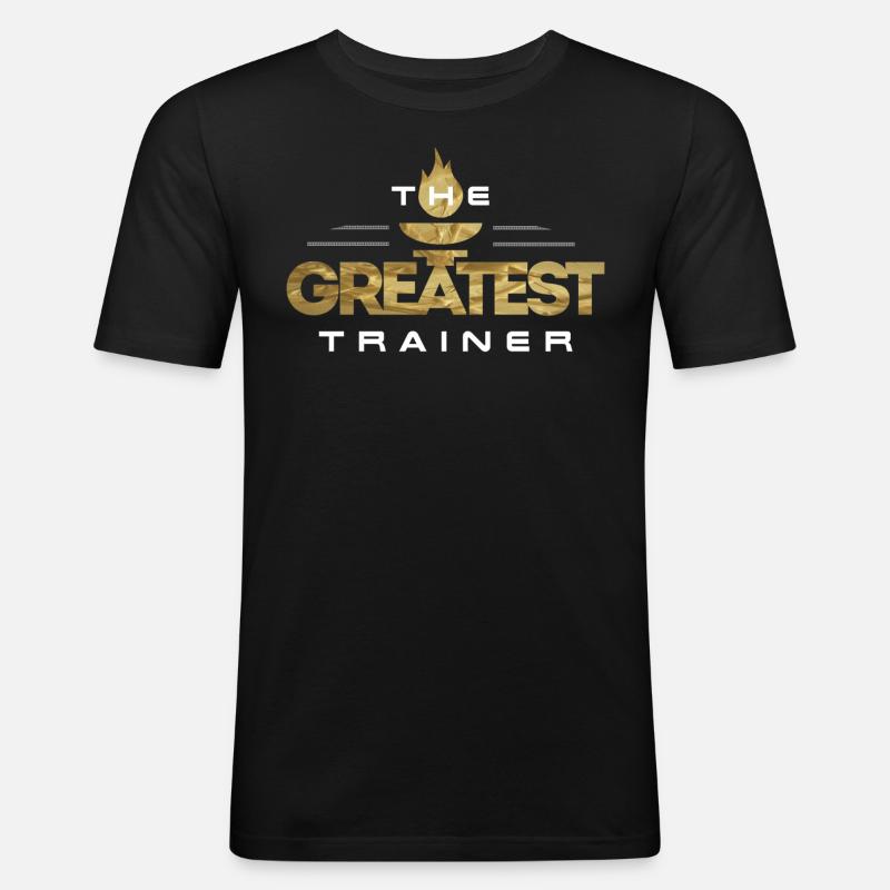 Der beste Trainer - Männer Slim Fit T-Shirt - Schwarz