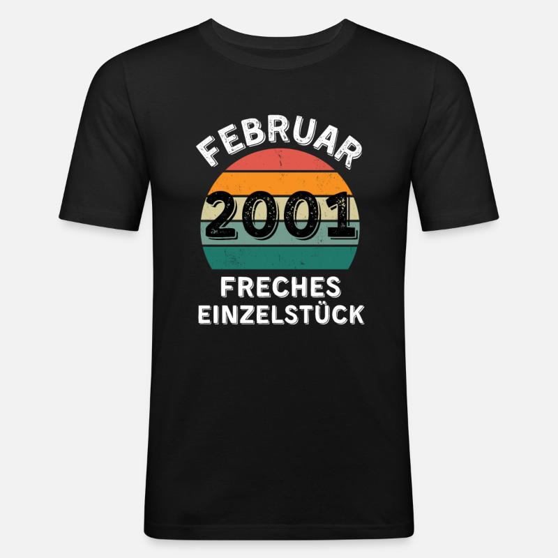 Février 2001 Pièce unique effrontée - T-shirt près du corps Homme - noir