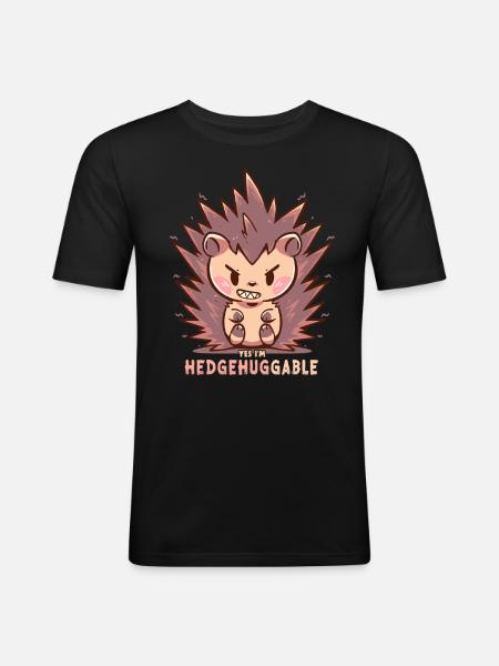 Hedgehuggable - Men's Slim Fit T-Shirt - black