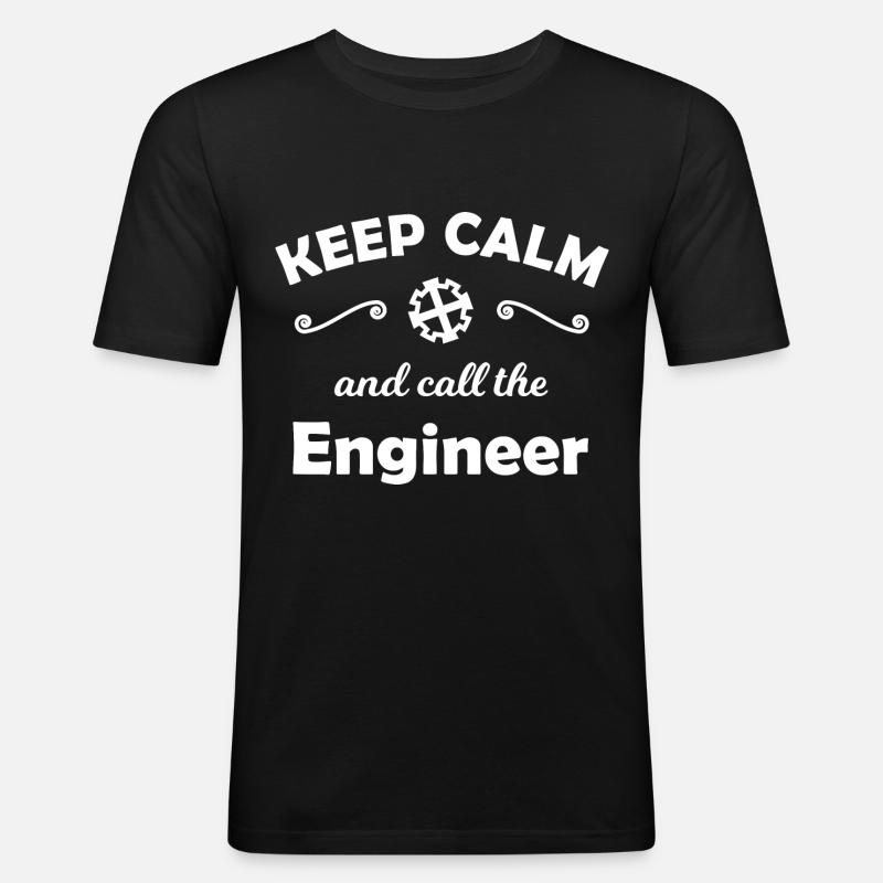 Technology and mechanical engineering - Men's Slim Fit T-Shirt - black