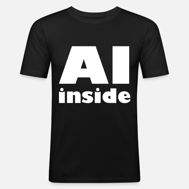 Clever - Männer Slim Fit T-Shirt - Schwarz