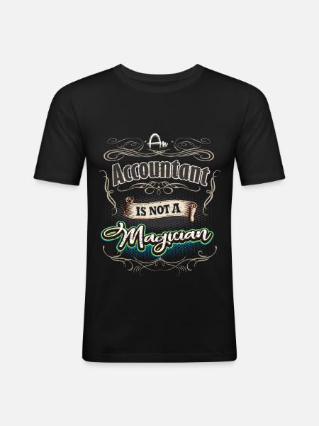 Buchhalter - Männer Slim Fit T-Shirt - Schwarz