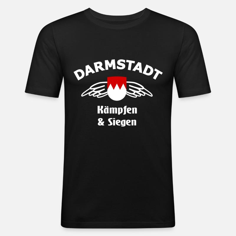 Die Darmstädter - Männer Slim Fit T-Shirt - Schwarz