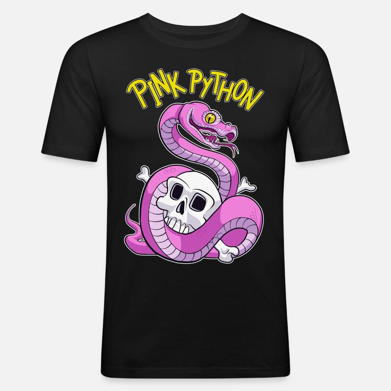 Pink Python - Men's Slim Fit T-Shirt - black