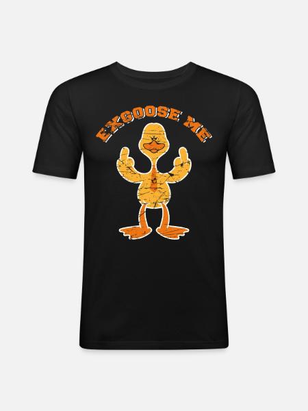 EXGOOSE ME! - Men's Slim Fit T-Shirt - black