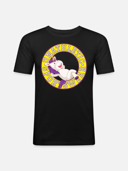 Unathletic Unicorn - Men's Slim Fit T-Shirt - black