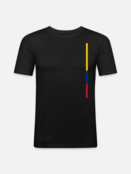 Colombia Stripe - Men's Slim Fit T-Shirt - black