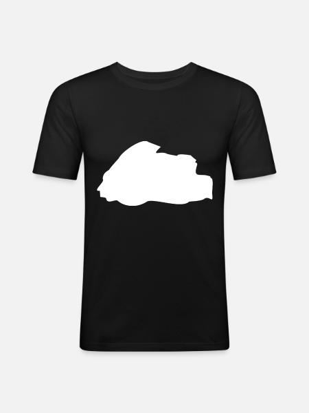 Bhutan map flag - Men's Slim Fit T-Shirt - black