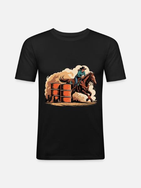 Barrel Racer Rodeo - Men's Slim Fit T-Shirt - black