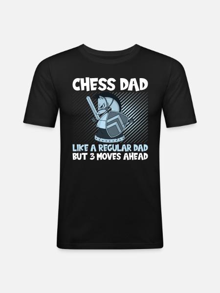 Chess Dad Chess Player - Men's Slim Fit T-Shirt - black