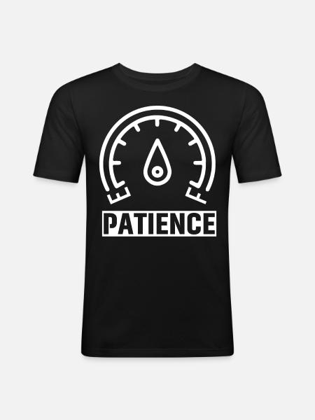 Patience - Men's Slim Fit T-Shirt - black
