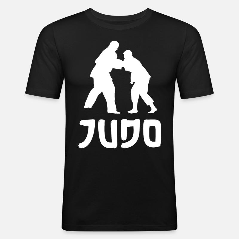 Judo - Männer Slim Fit T-Shirt - Schwarz