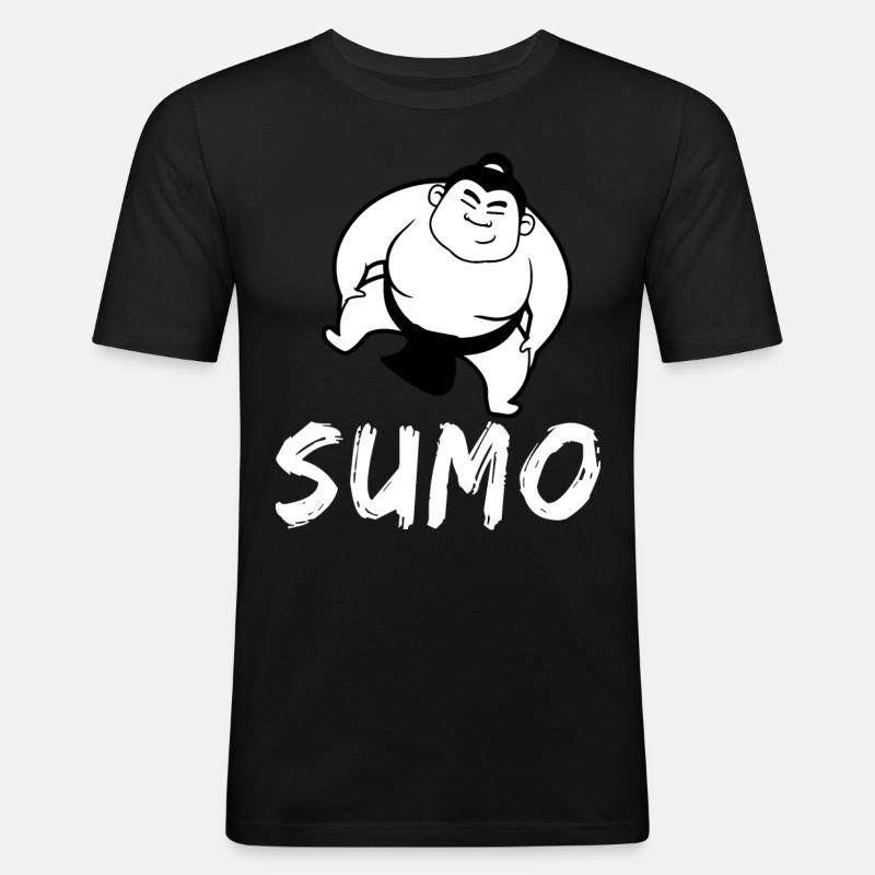 Sumo - Männer Slim Fit T-Shirt - Schwarz