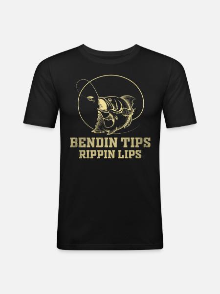 Astuces Bendin Lèvres Rippin - T-shirt près du corps Homme - noir