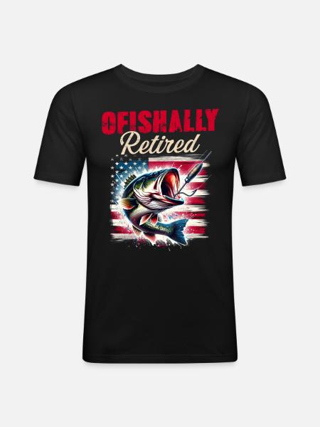 Ofishally Retired - Men's Slim Fit T-Shirt - black