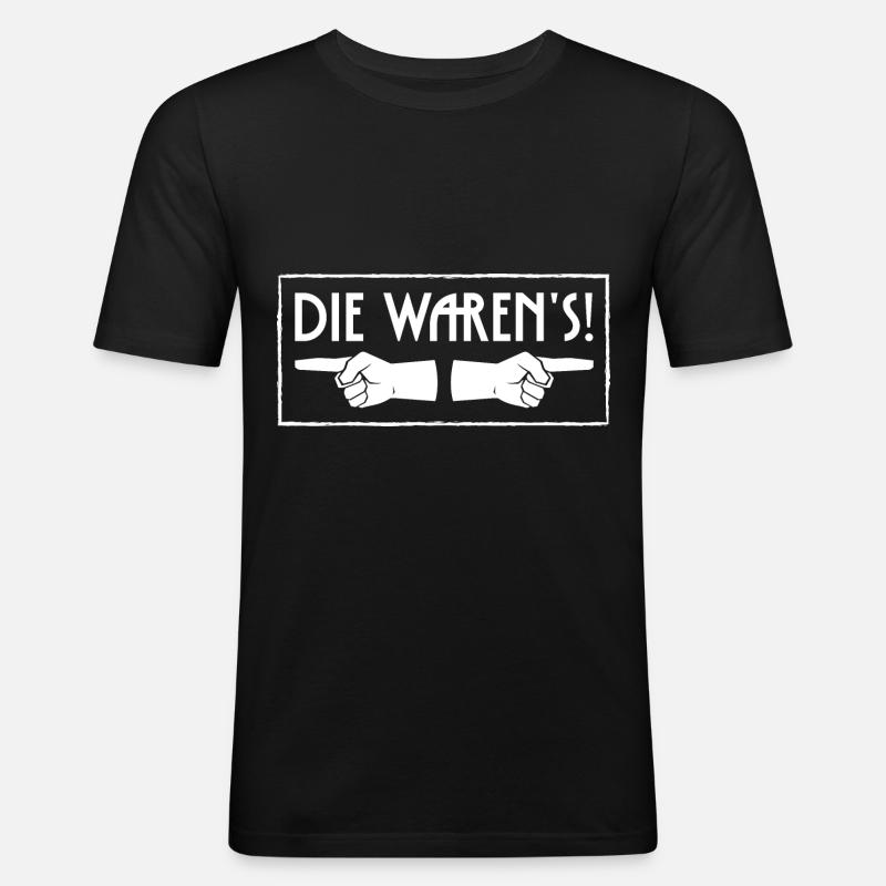 Die waren's - Männer Slim Fit T-Shirt - Schwarz