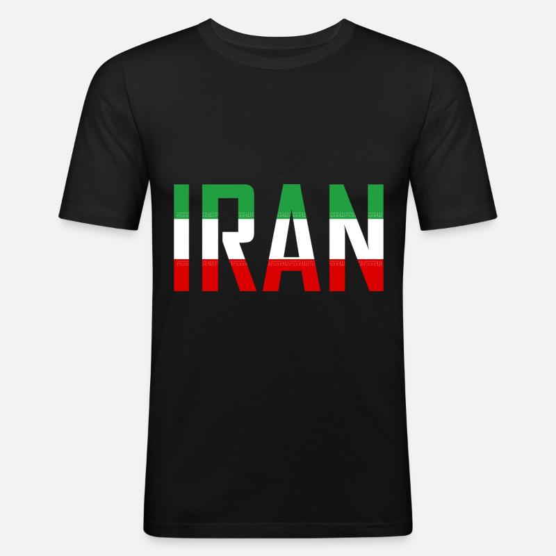 Iran Persien - Männer Slim Fit T-Shirt - Schwarz