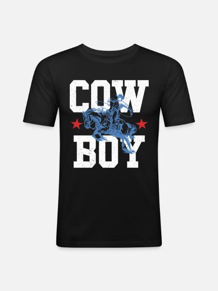 Cowboy - Men's Slim Fit T-Shirt - black