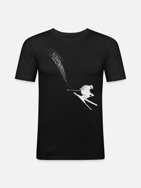 Ski - (32) - T-shirt près du corps Homme - noir