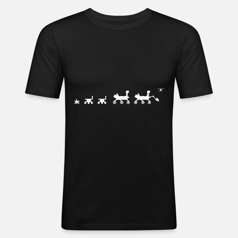 Mars Rover Evolution NASA - Männer Slim Fit T-Shirt - Schwarz