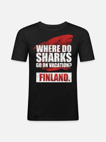 Shark Week, Sharks, Shark Jokes - Men's Slim Fit T-Shirt - black