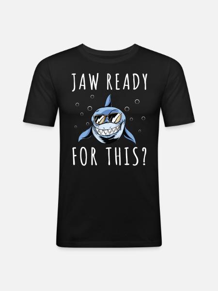 Feel stunning, shark, shark - Men's Slim Fit T-Shirt - black