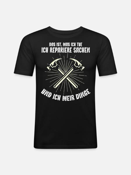 Heimwerker, Heimwerken - Männer Slim Fit T-Shirt - Schwarz