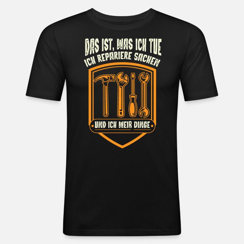 Heimwerker, Heimwerken - Männer Slim Fit T-Shirt - Schwarz