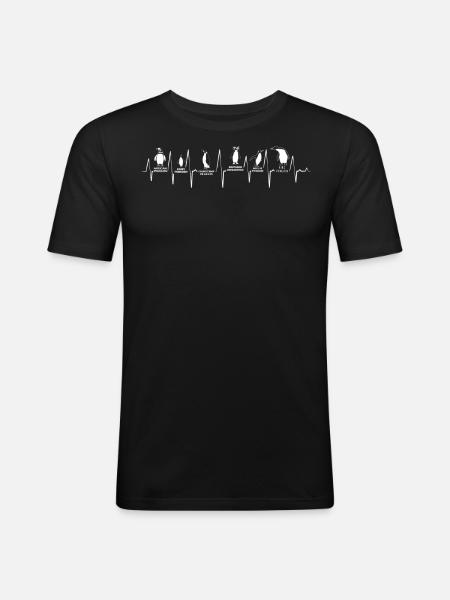 Penguins, Penguins, Penguin lovers - Men's Slim Fit T-Shirt - black