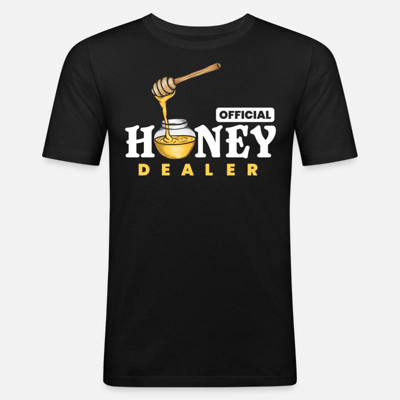 Honighändler, Honig Comp, - Männer Slim Fit T-Shirt - Schwarz