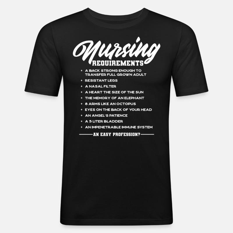 Krankenschwester, Krankenpflege - Männer Slim Fit T-Shirt - Schwarz
