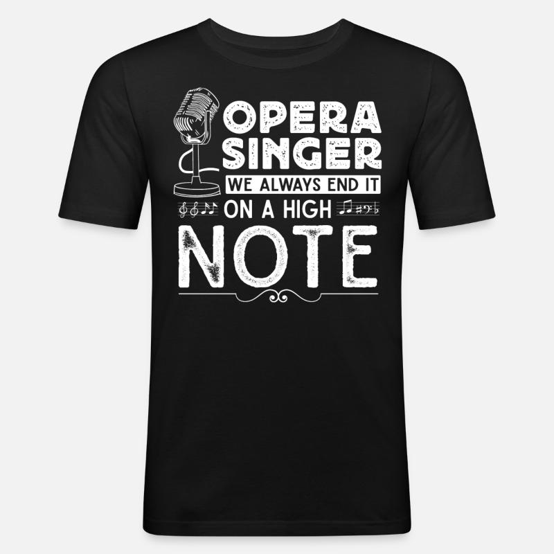 Opernsänger, Gesang, Opera - Männer Slim Fit T-Shirt - Schwarz